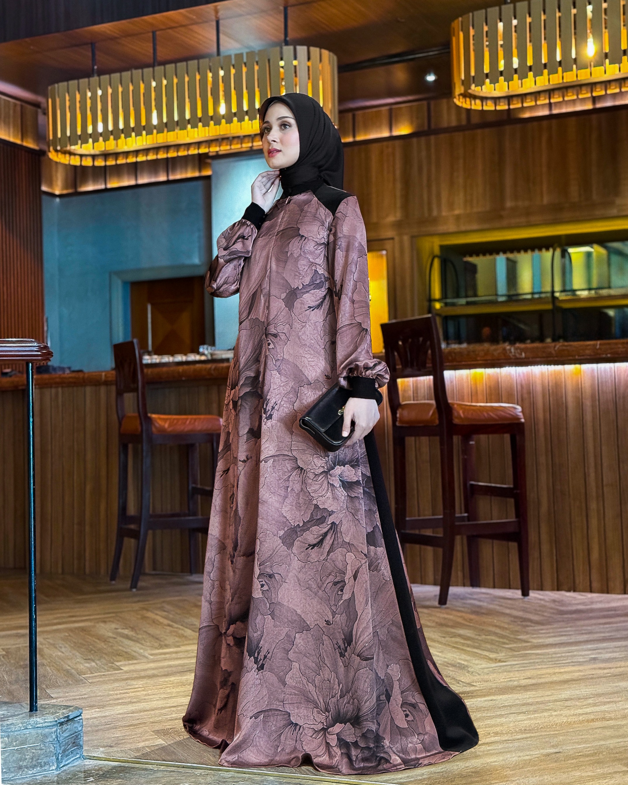 Black Royale Dress (Rose Taupe)