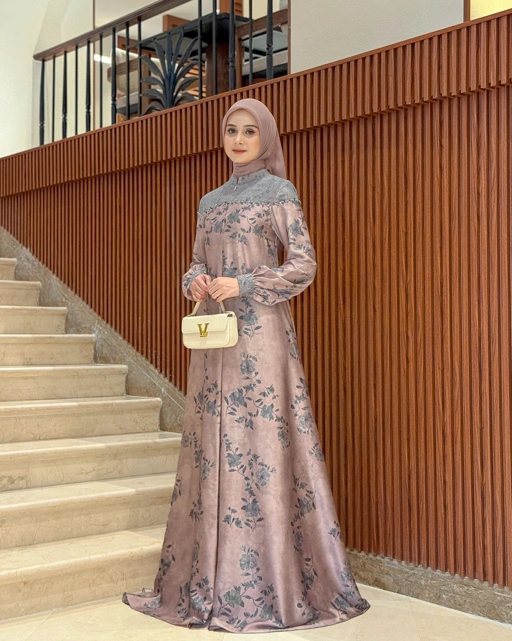 Image of Yasha Dress (Mauve Blue)