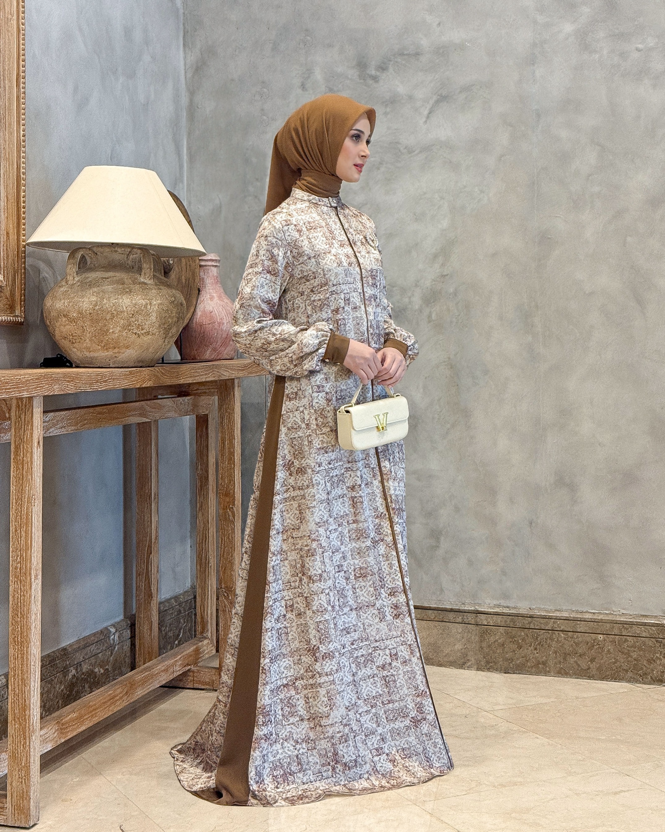 Lamia Dress (Golden Brown)