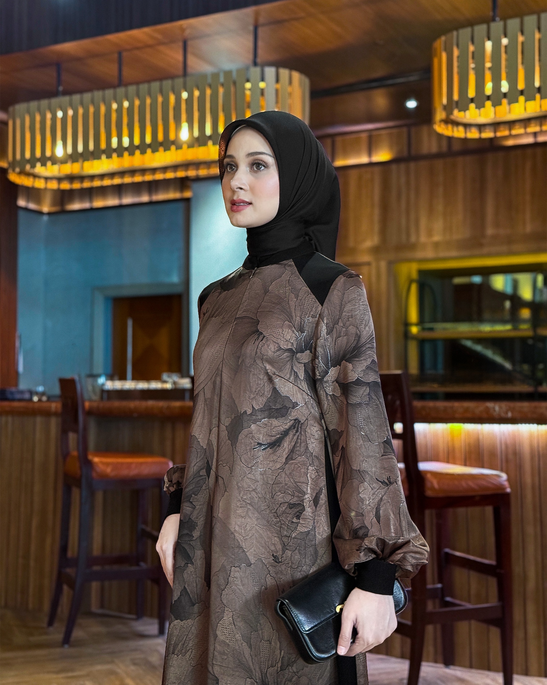 Black Royale Dress (Espresso Taupe)