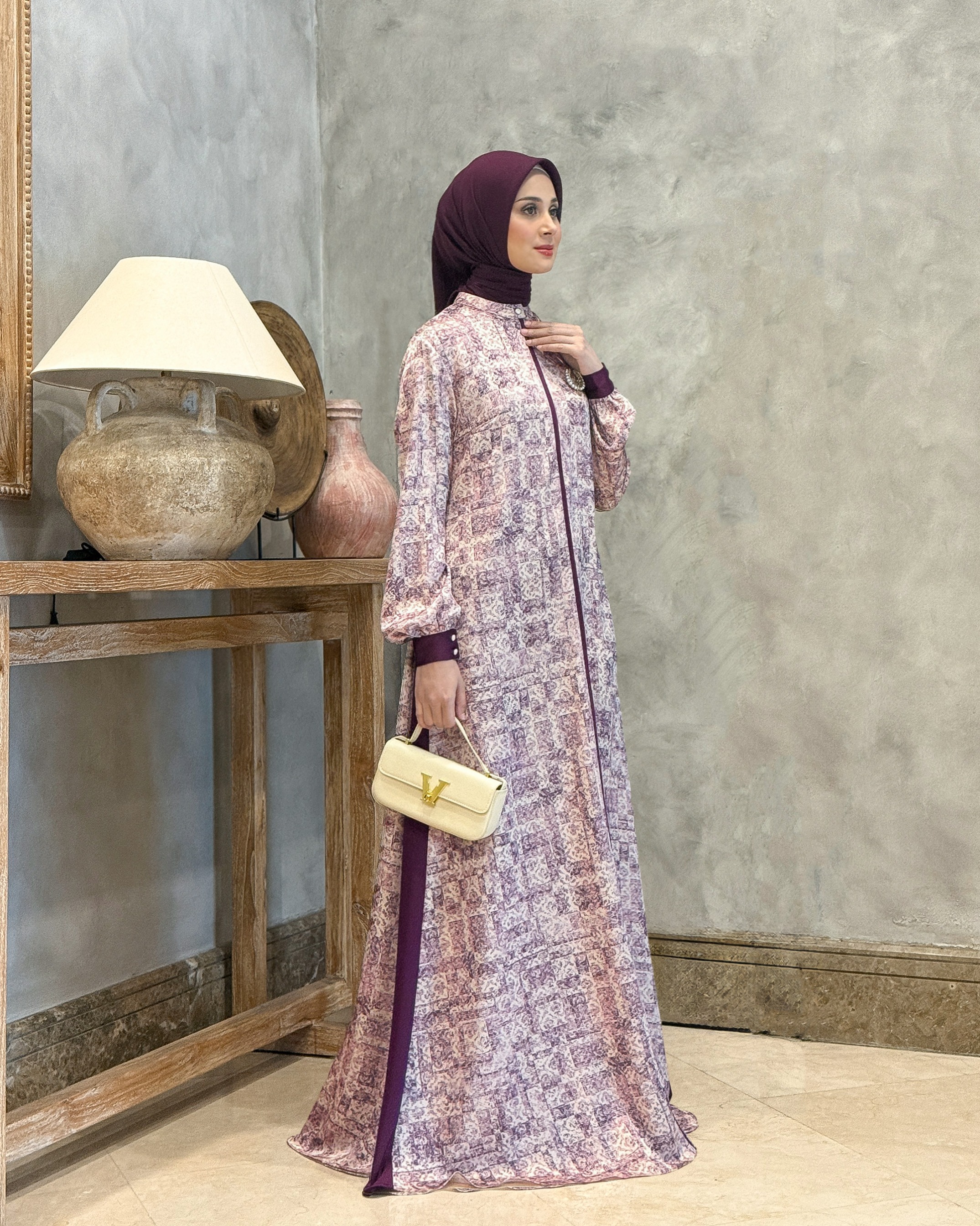 Lamia Dress (Burgundy)
