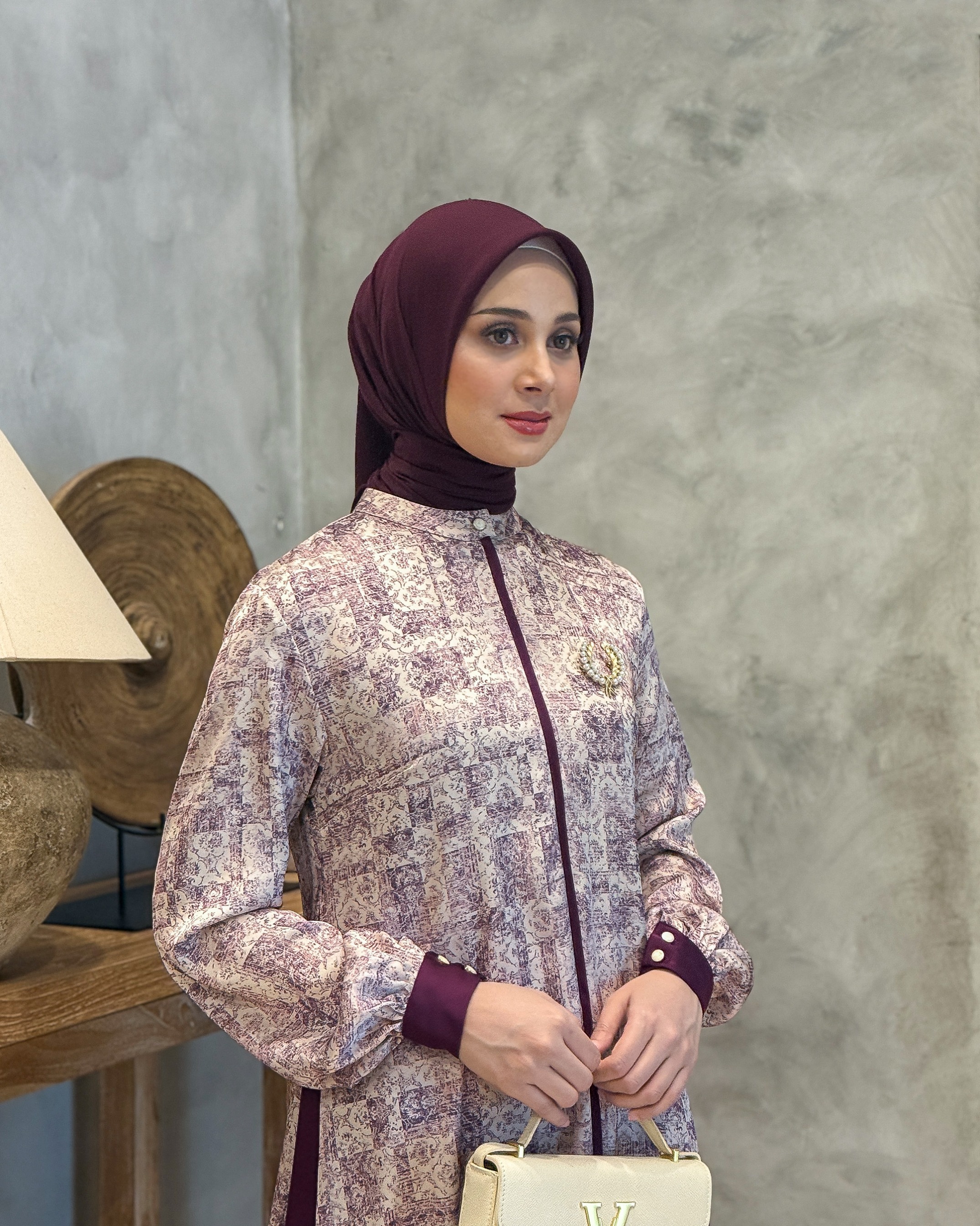 Lamia Dress (Burgundy)