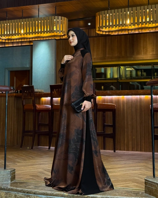 Image of Black Royale Dress (Mahogany Brown)