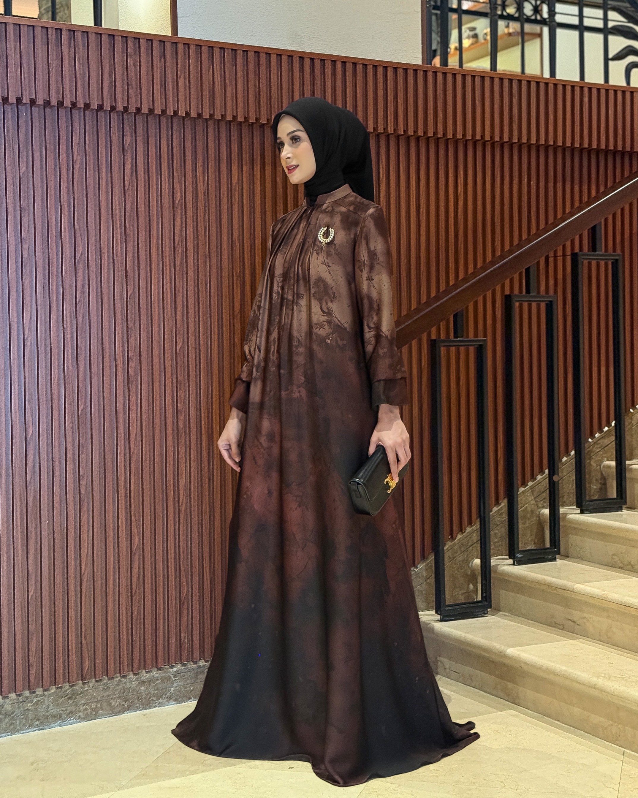 Mariam Dress (Choco Maroon)