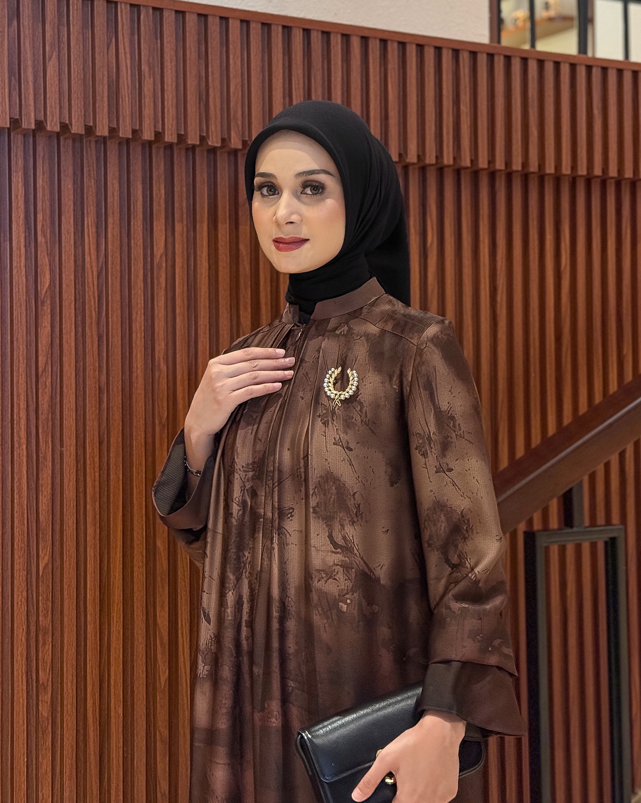 Mariam Dress (Choco Maroon)