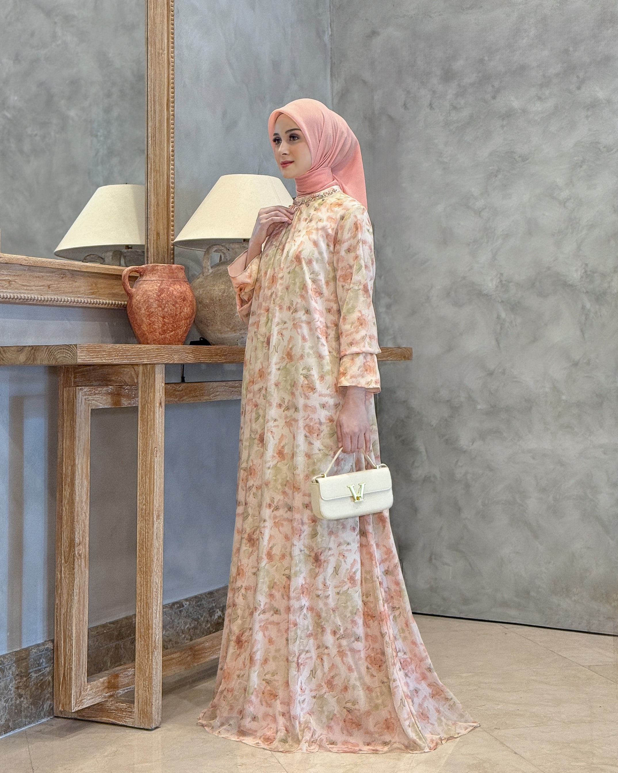 Lamisya Dress (Peach Coral)