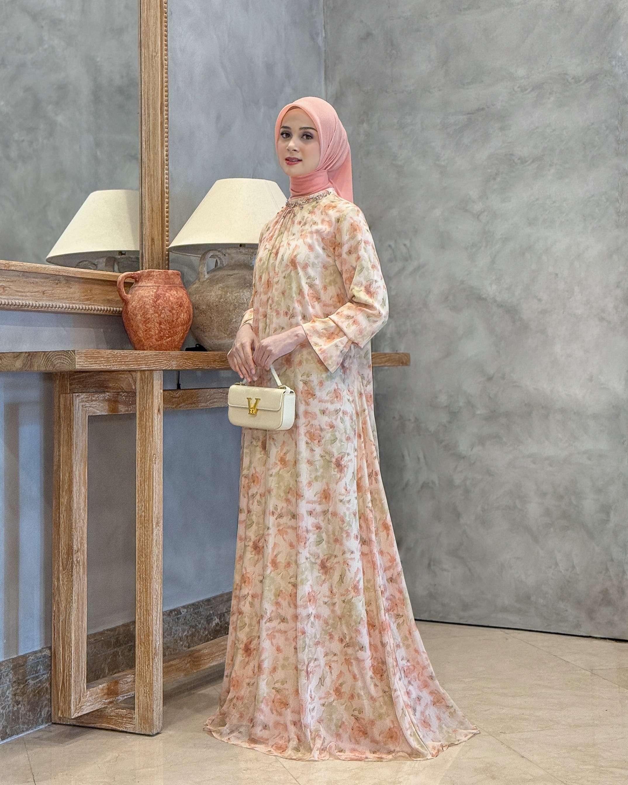 Lamisya Dress (Peach Coral)