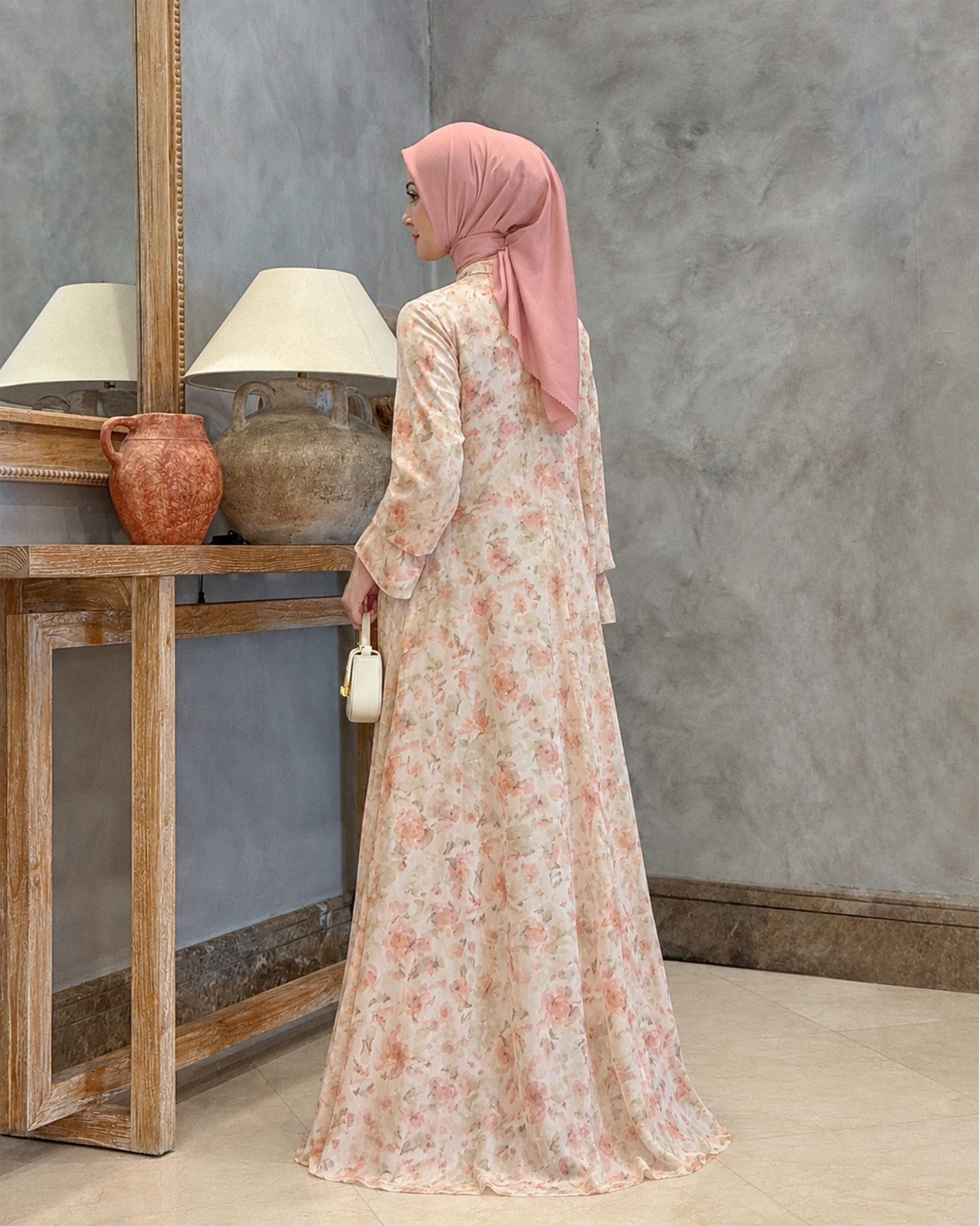 Lamisya Dress (Peach Coral)