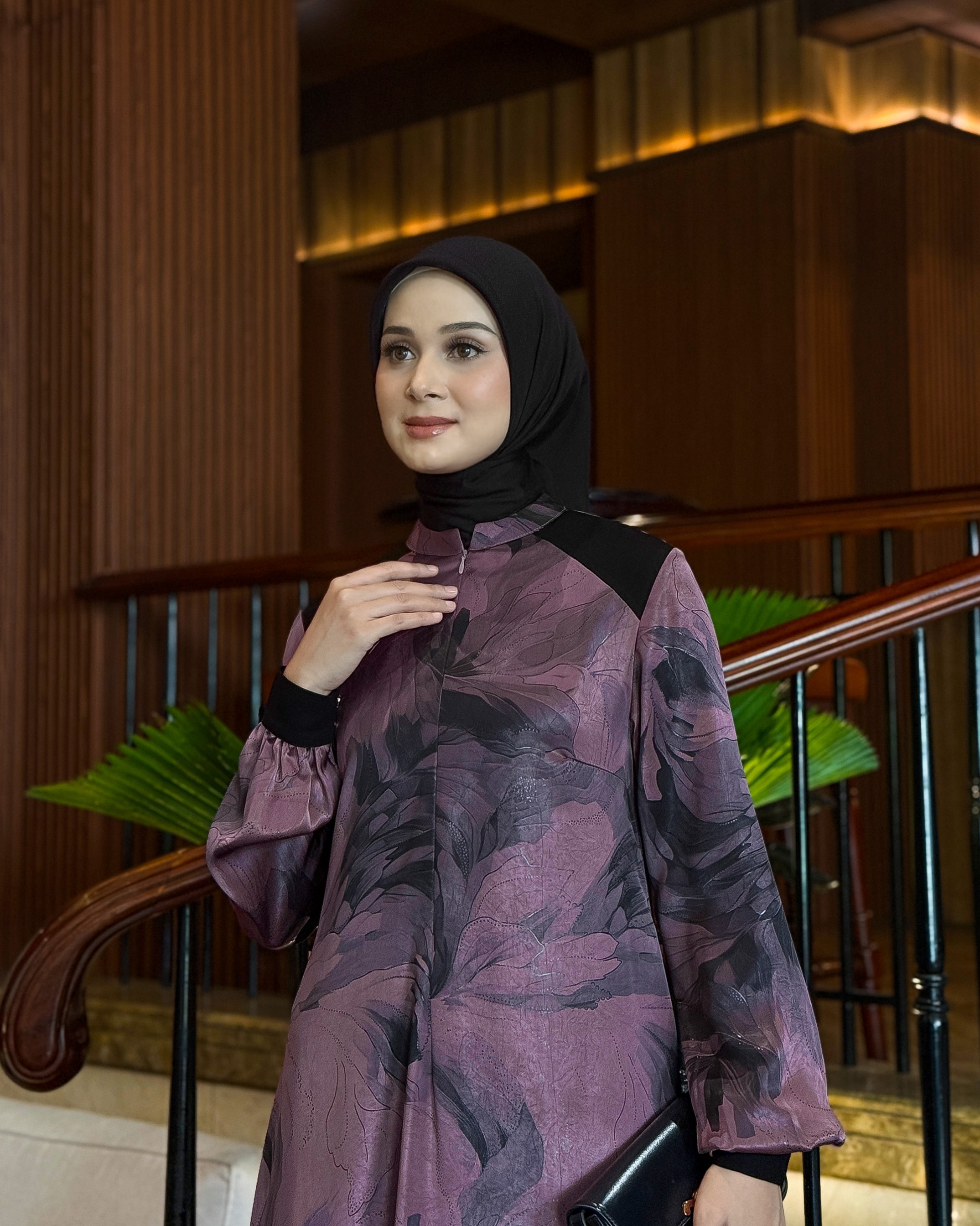 Black Royale Dress (Dusty Mauve)