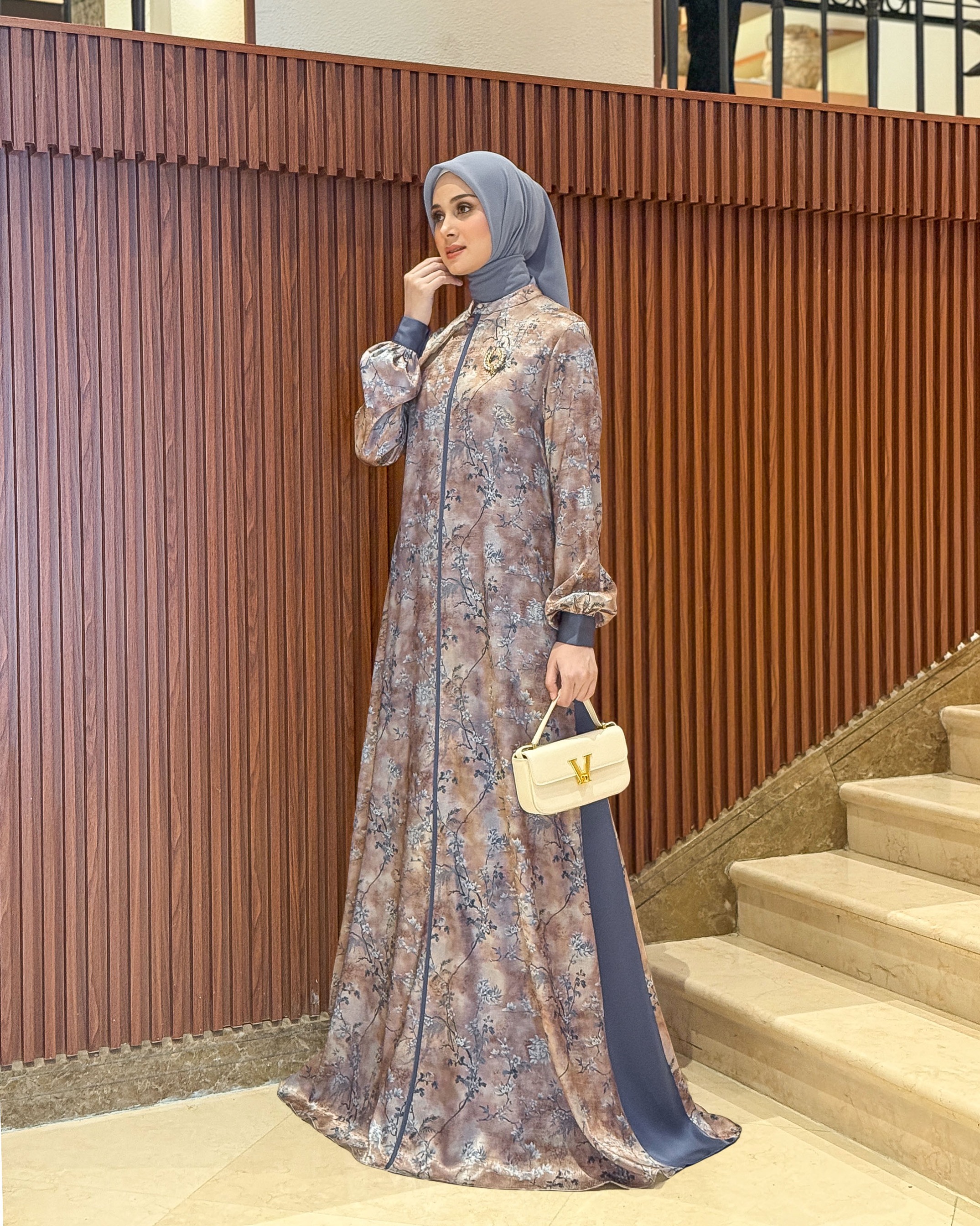 Lamia Dress (Blue Mauve)
