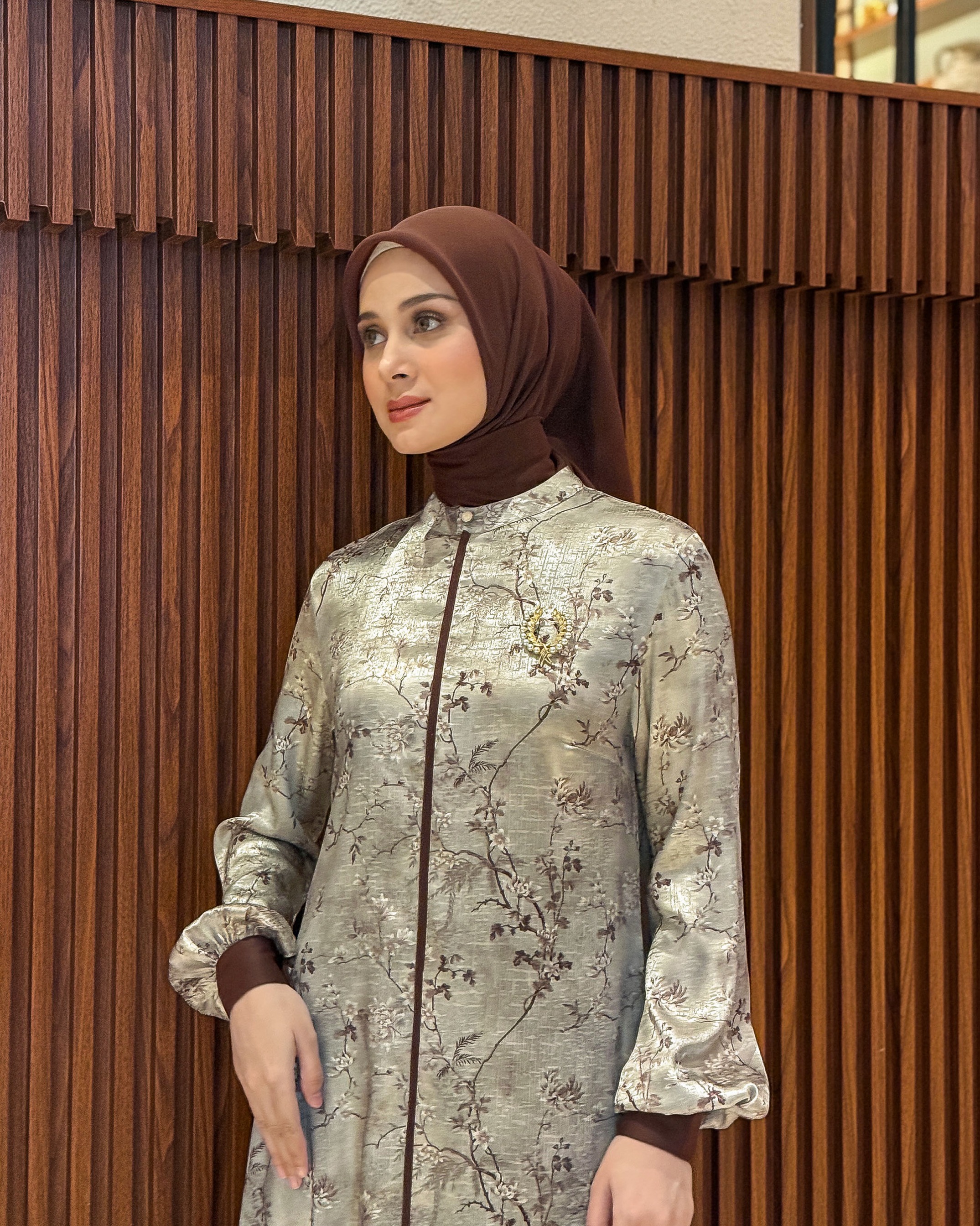 Lamia Dress (Silver Brown)