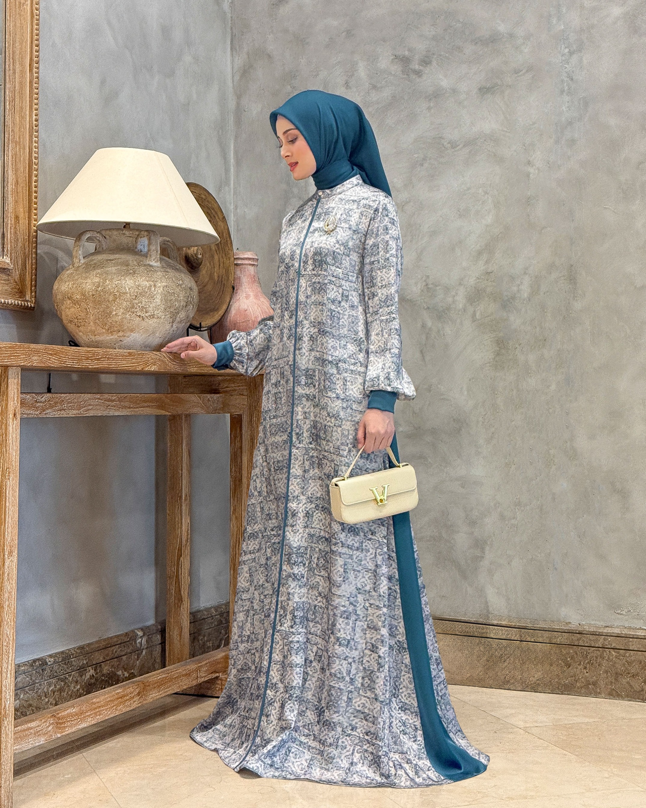 Lamia Dress (Teal Blue)