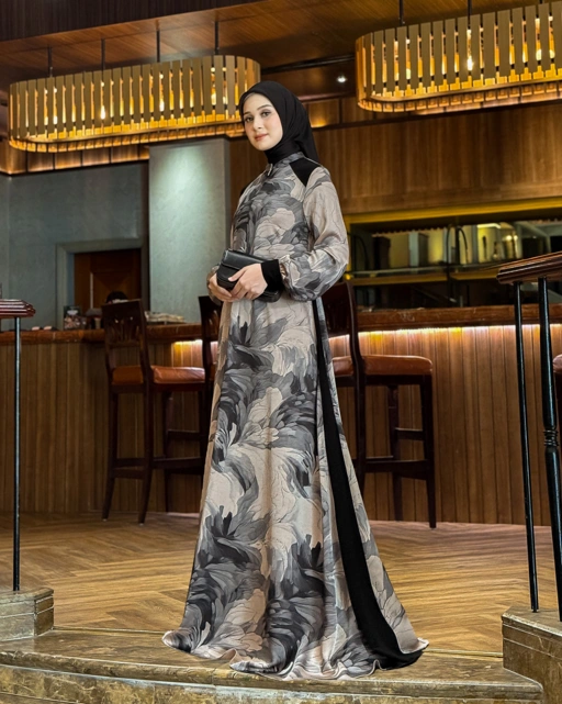 Image of Black Royal Dress (Smoky Silver)