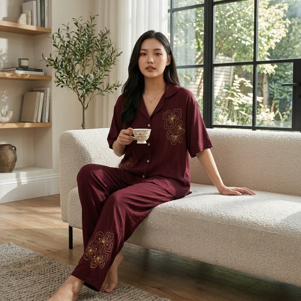 Melia Set - Setelan Piyama One Set By Priyanka 