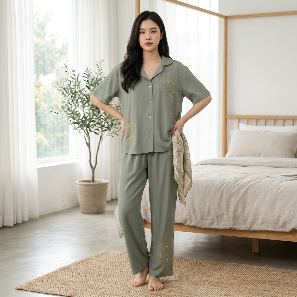 Melia Set - Setelan Piyama One Set By Priyanka 