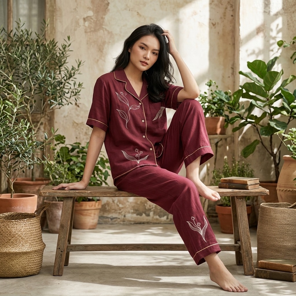 Laras Set - Setelan Piyama One Set By Priyanka 