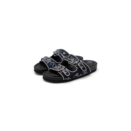 Image of CAJSA X KALA SENJA | ELORA NAVY - FLAT SANDALS