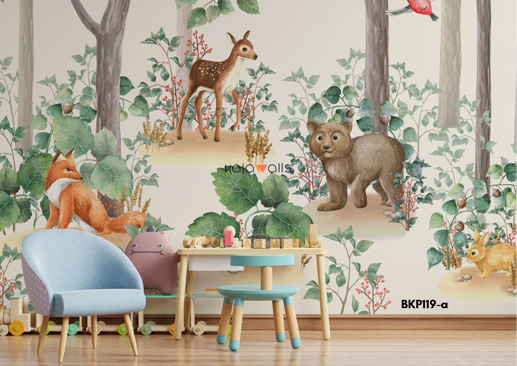 ANIMALS Kids Wallpaper Mural (part 1)