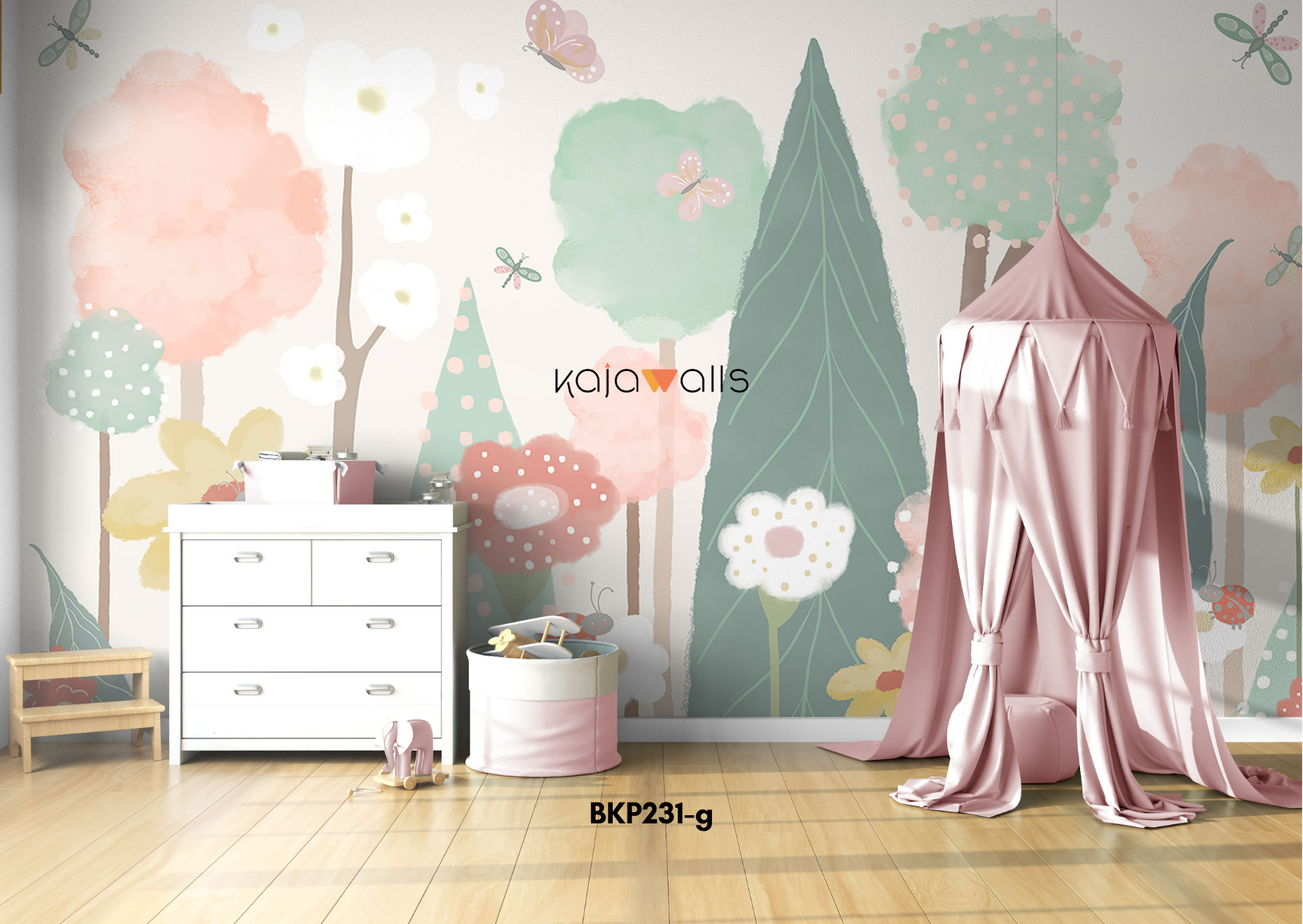 GIRLS THEME Kids Wallpaper Mural (part 1)