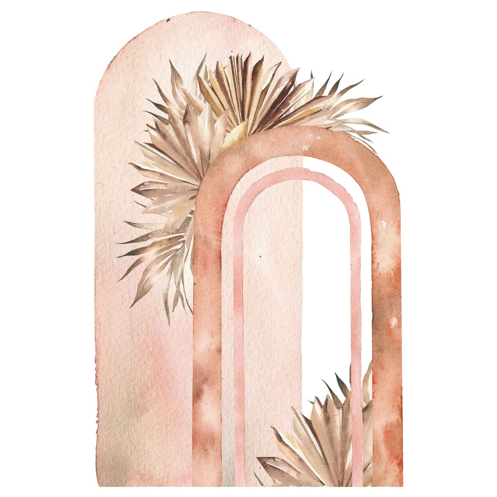 Arch Palm Rustic Decal