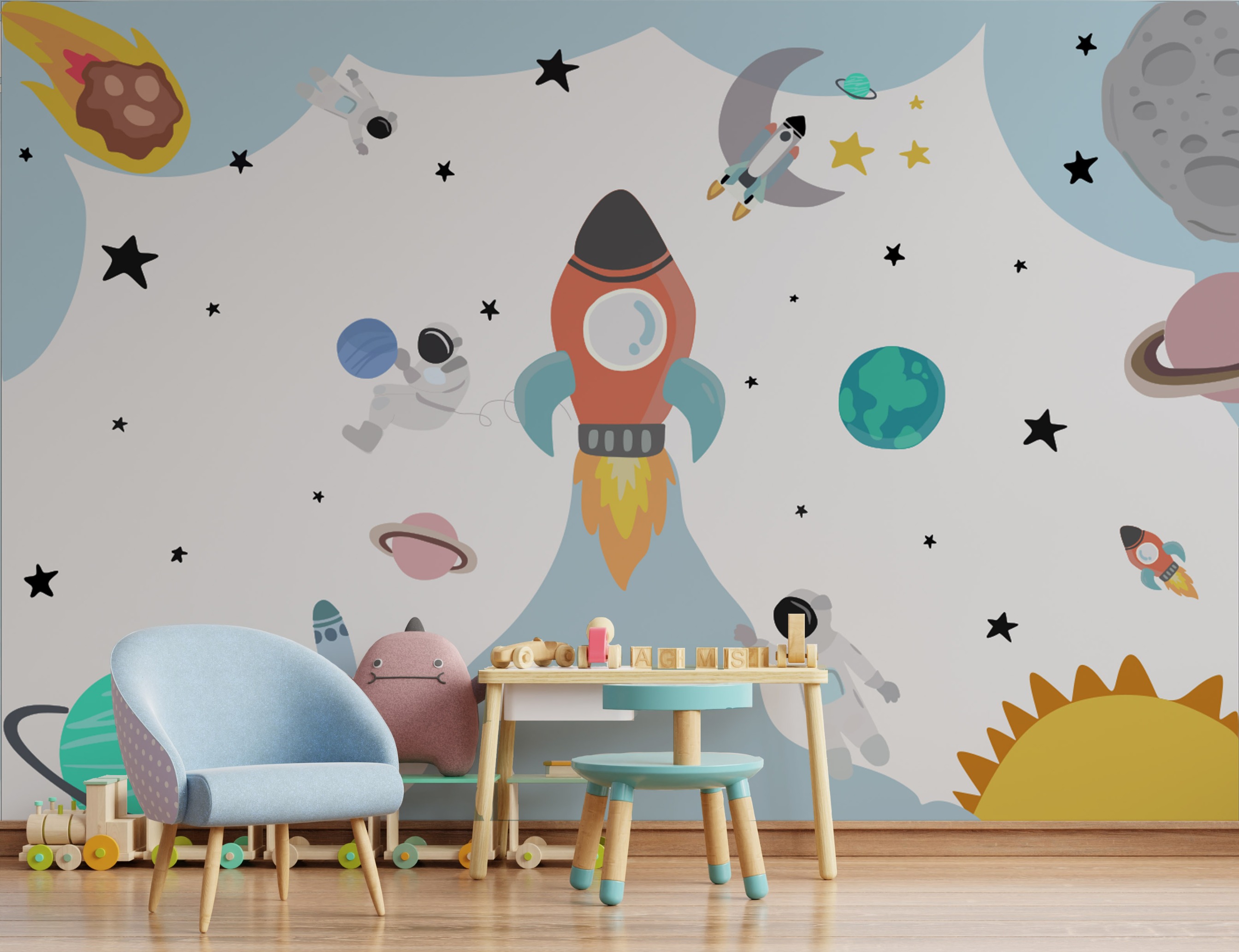 Planet Patrol Wallpaper Mural
