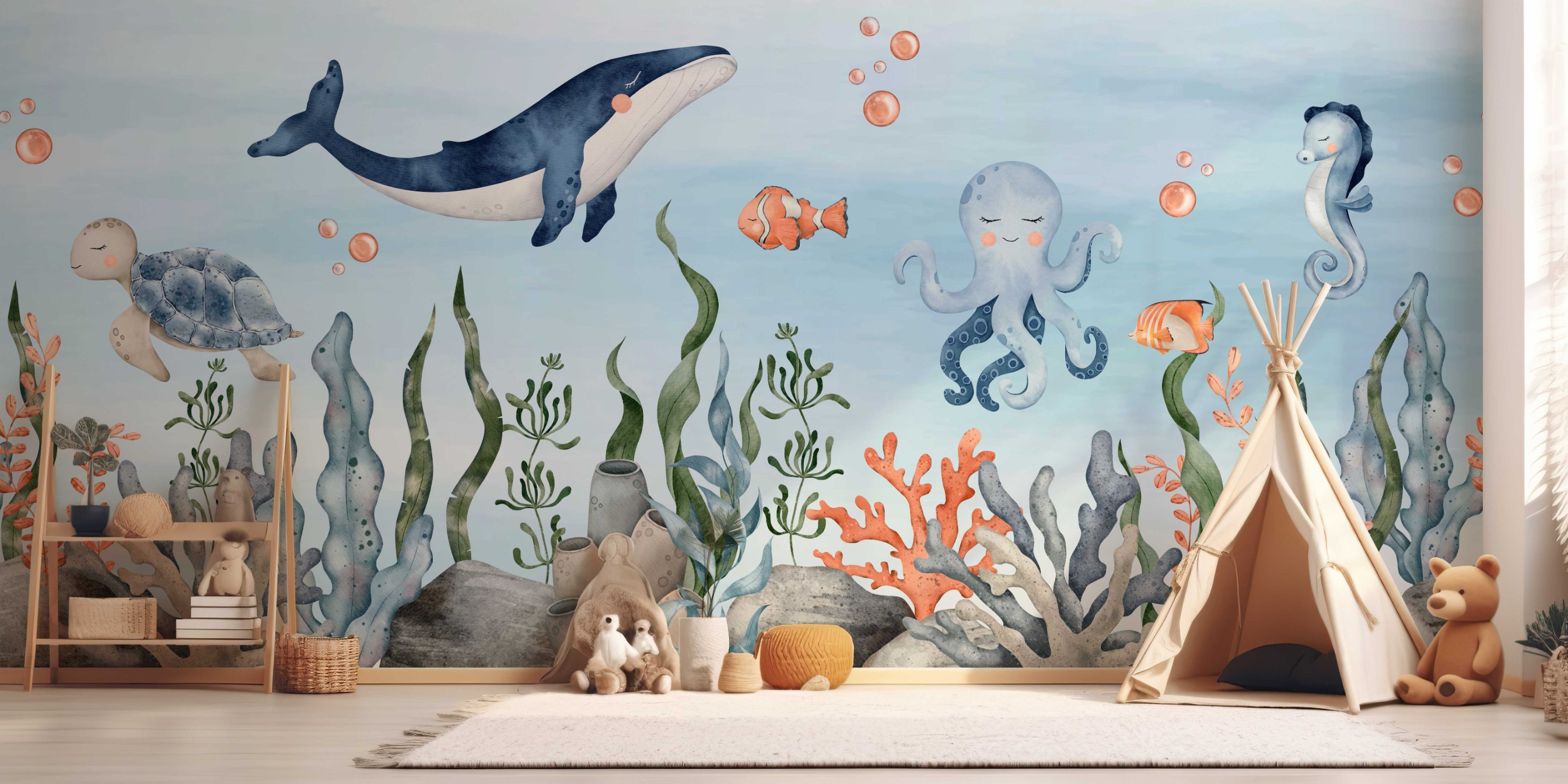 Ocean Whimsy Wallpaper Mural