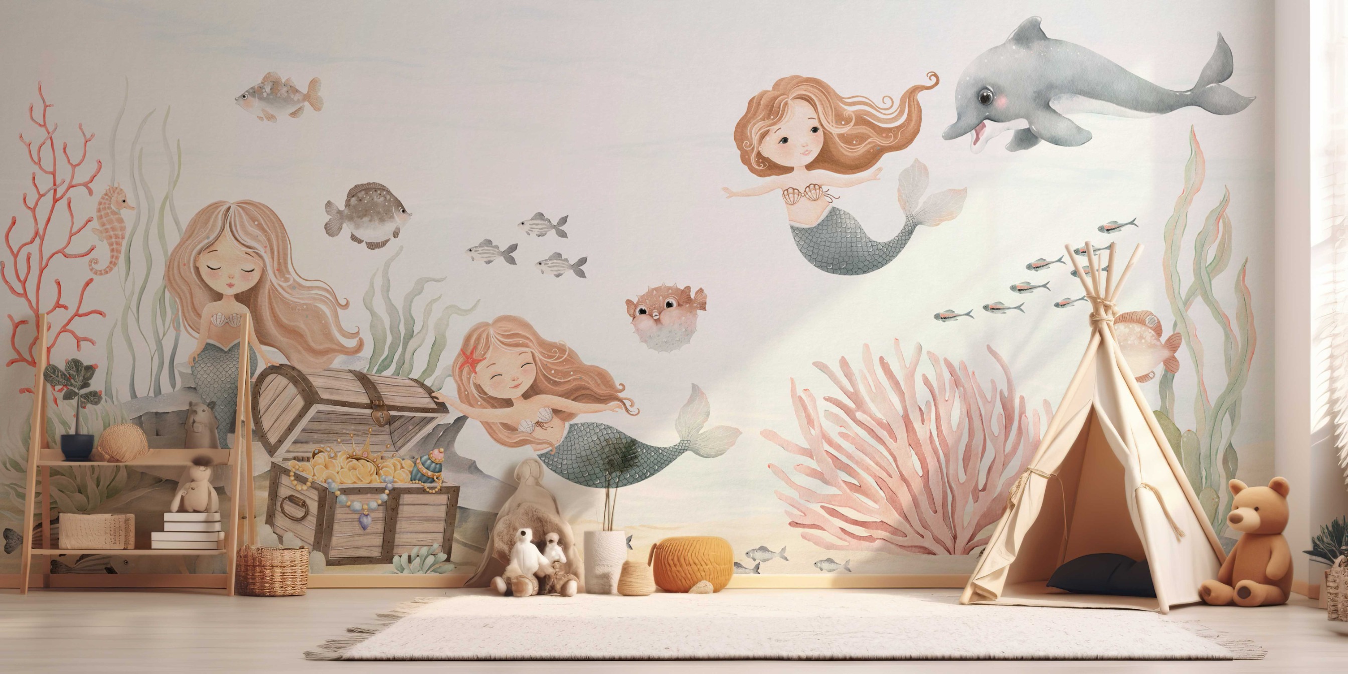 Mermaid Cove Wallpaper Mural