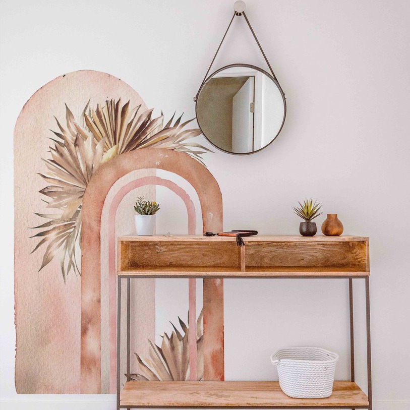 Arch Palm Rustic Decal