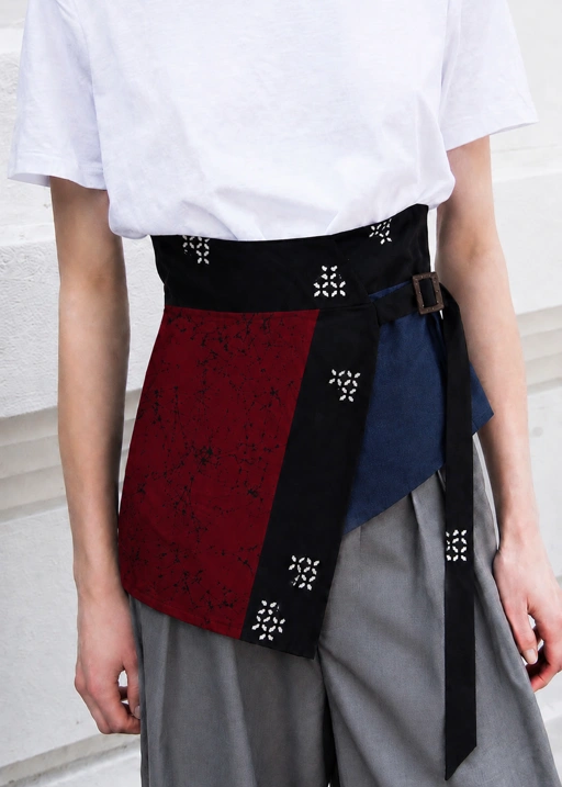 Image of Obi Yeri Batik Mix Jeans Waist Wrap Wanita by Riskavebrie