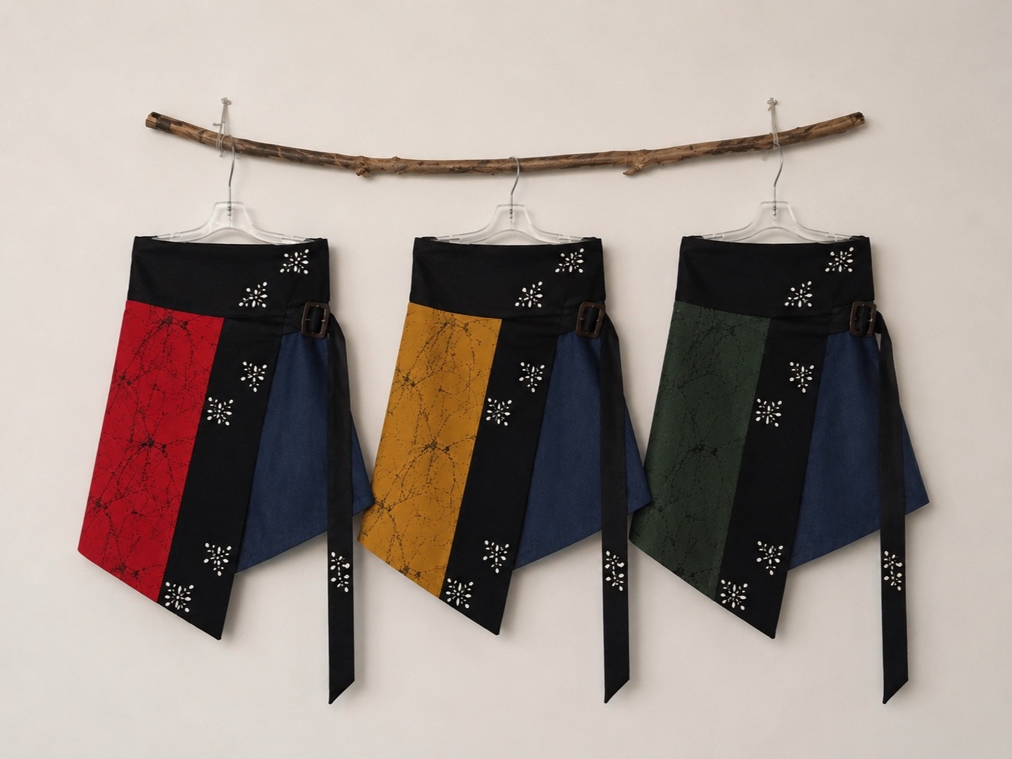 Obi Yeri Batik Mix Jeans Waist Wrap Wanita by Riskavebrie