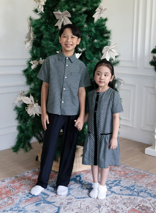 Image of Marrie Button Dress & Mitchell Shirt