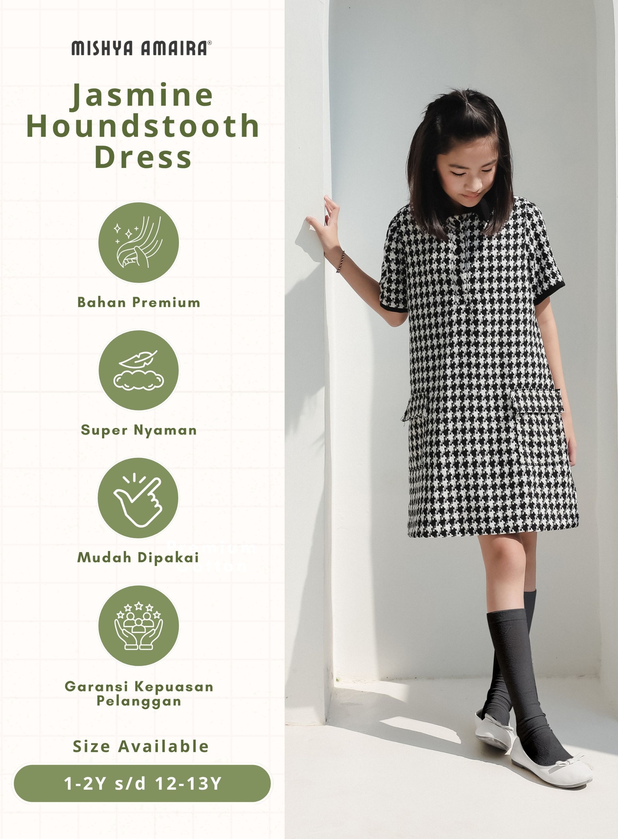 Jasmine Houndstooth Dress