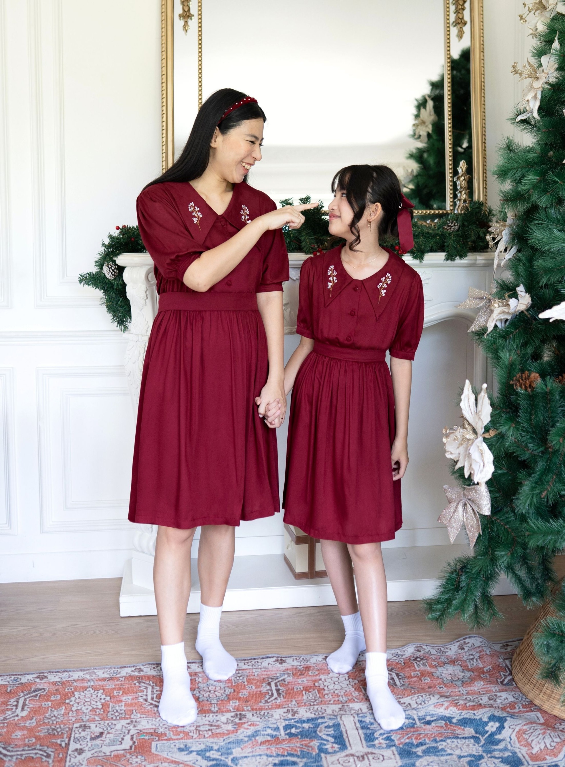 Madisson Embroidery Collar Dress & Mason Shirt