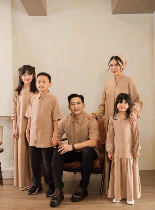 Image of Samira Striped Dress & Sameer Kurta