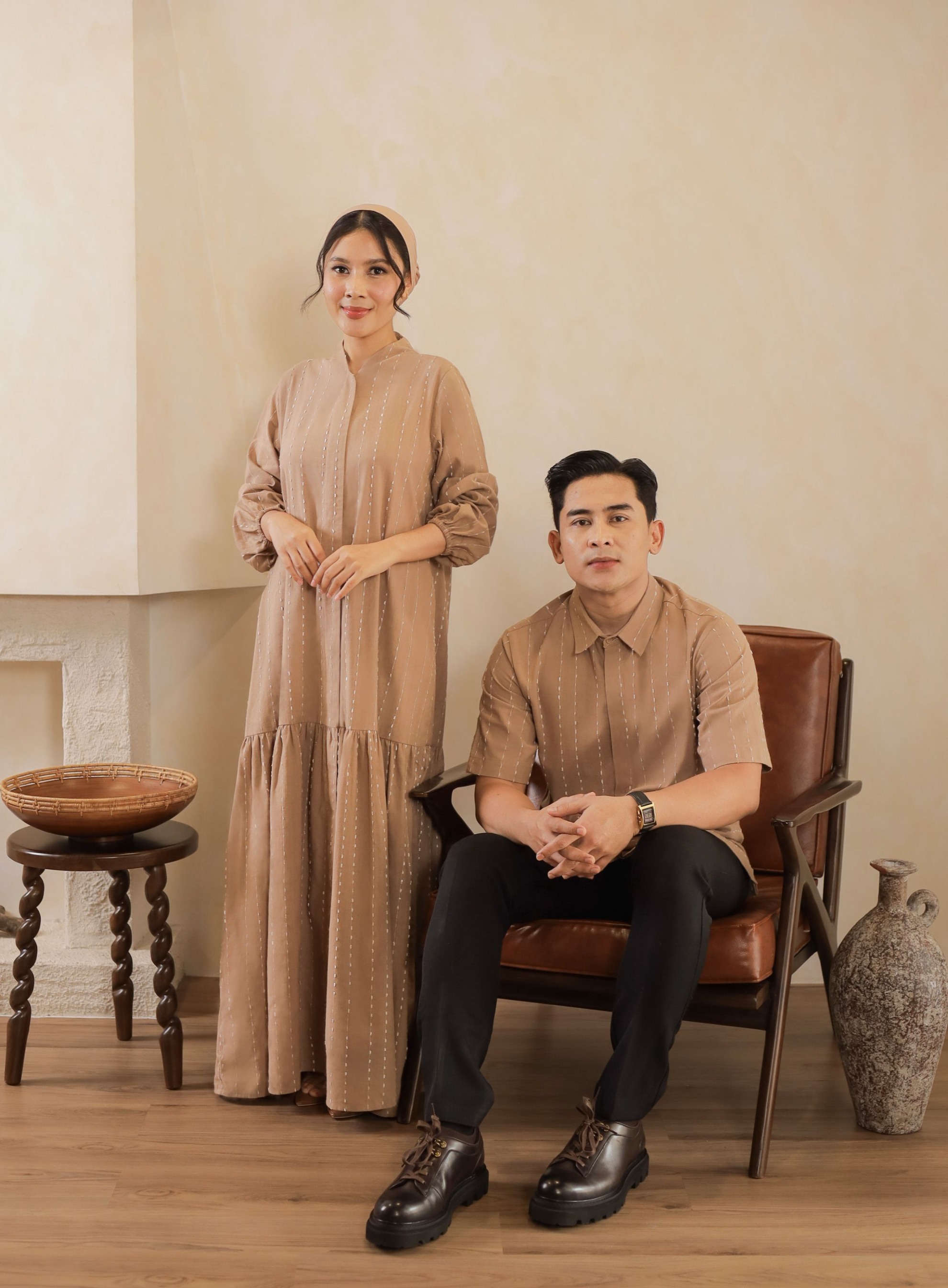Samira Striped Dress & Sameer Kurta