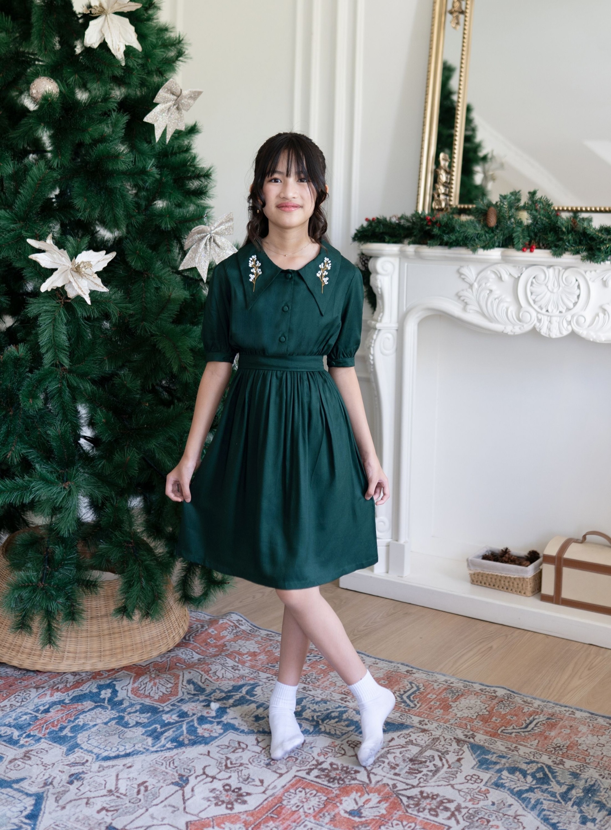 Madisson Embroidery Collar Dress & Mason Shirt