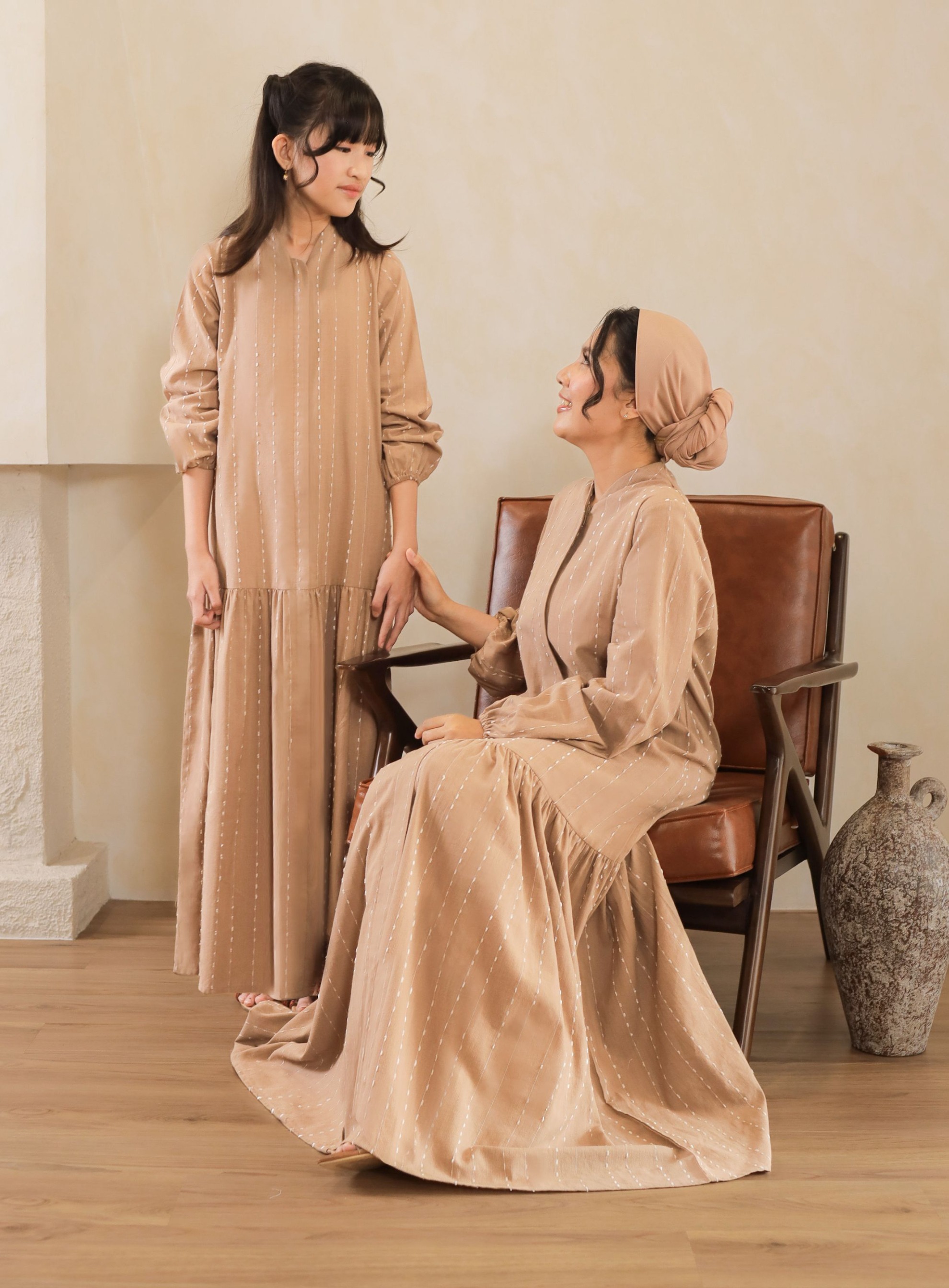 Samira Striped Dress & Sameer Kurta