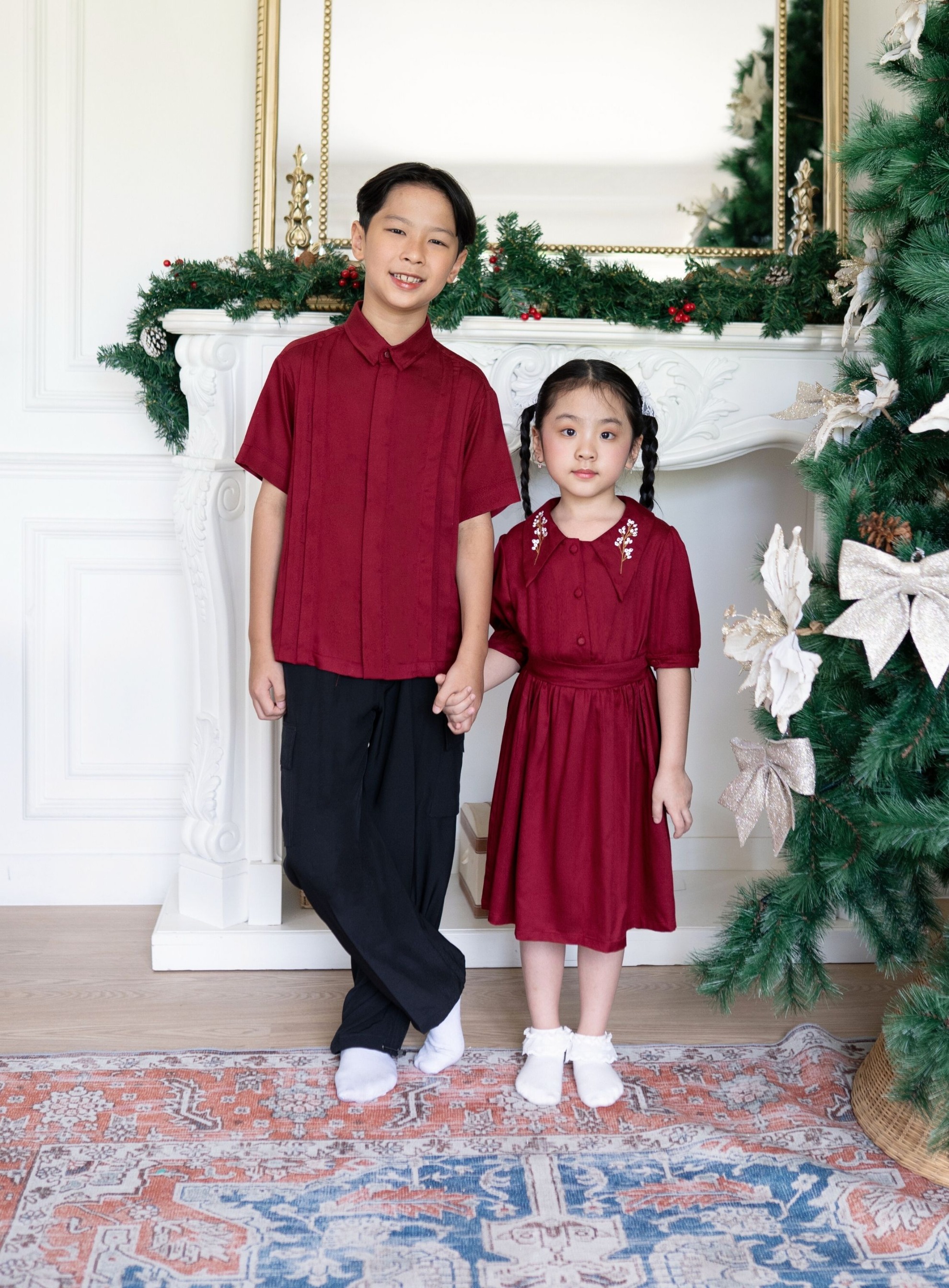 Madisson Embroidery Collar Dress & Mason Shirt