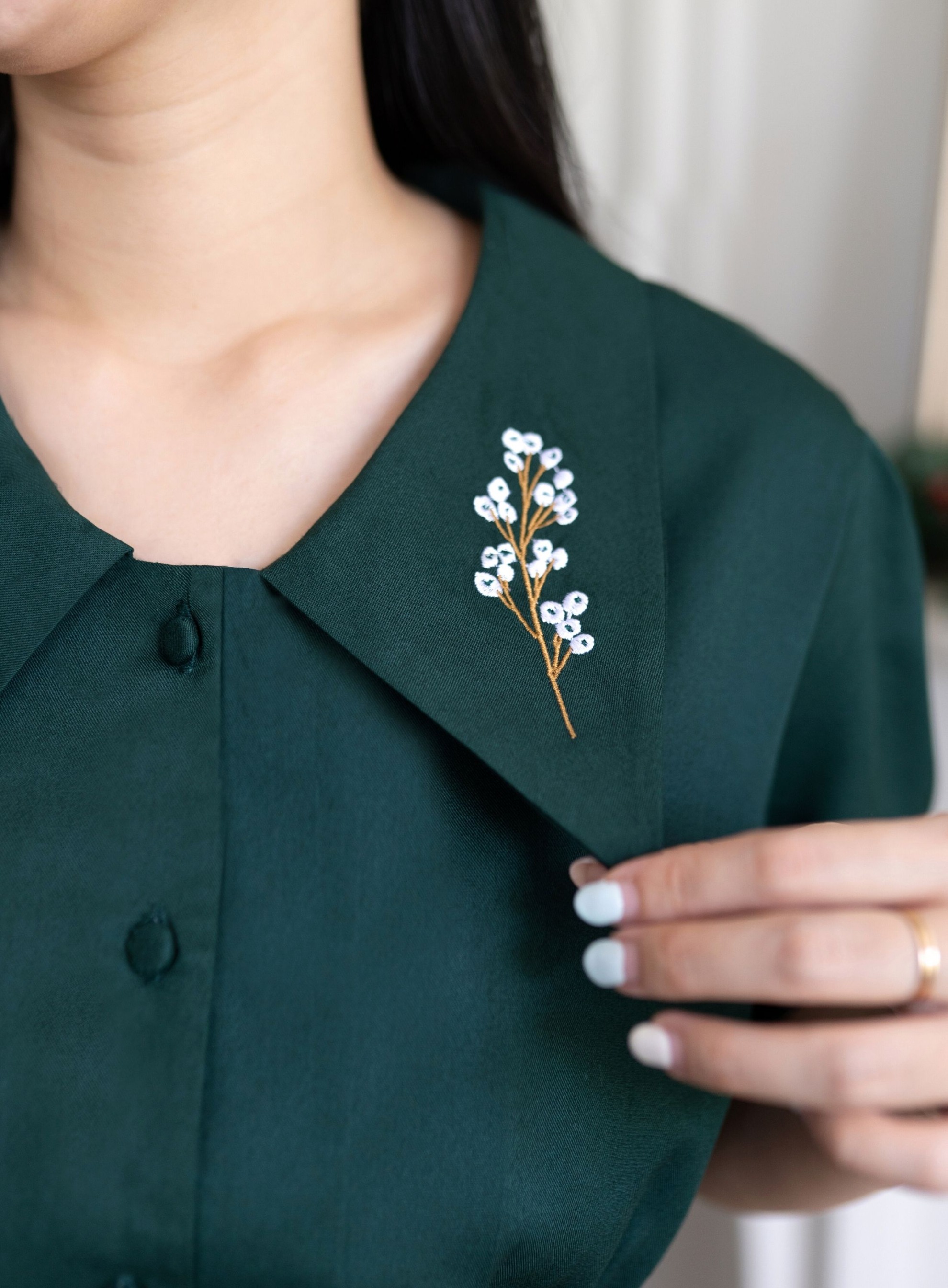 Madisson Embroidery Collar Dress & Mason Shirt