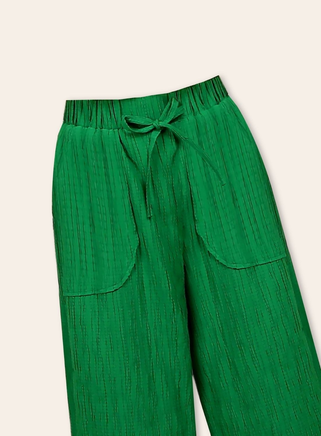 Textured Trousers Pants