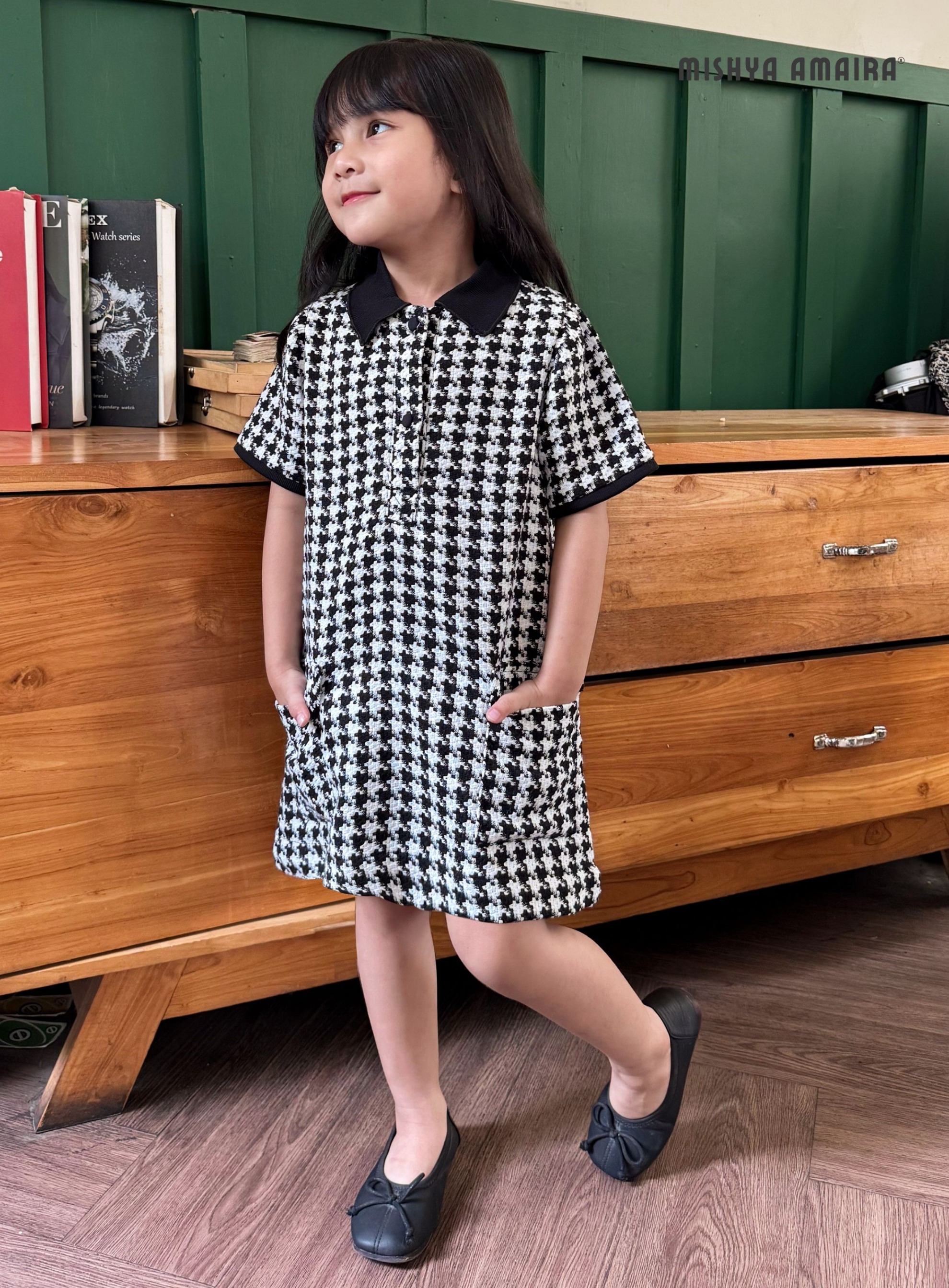 Jasmine Houndstooth Dress