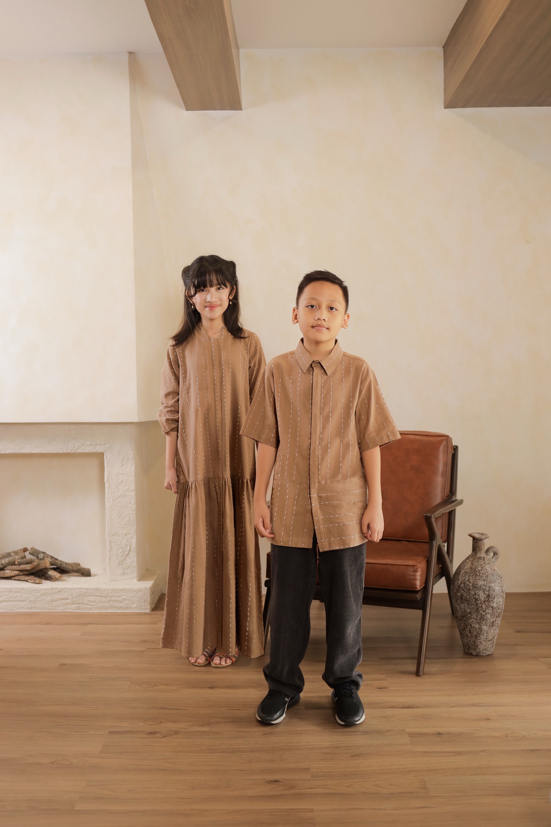 Samira Striped Dress & Sameer Kurta