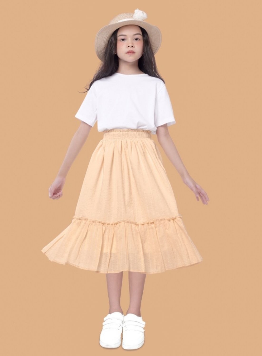 Yellovia midi skirt