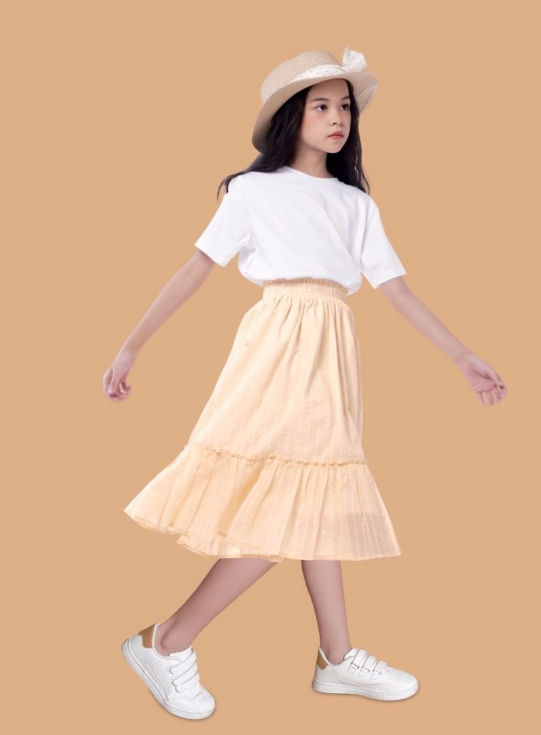 Yellovia midi skirt