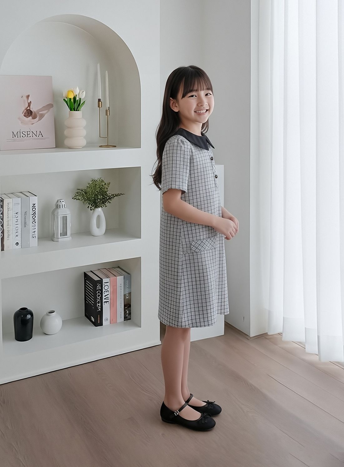 Jjeonda Plaid Dress