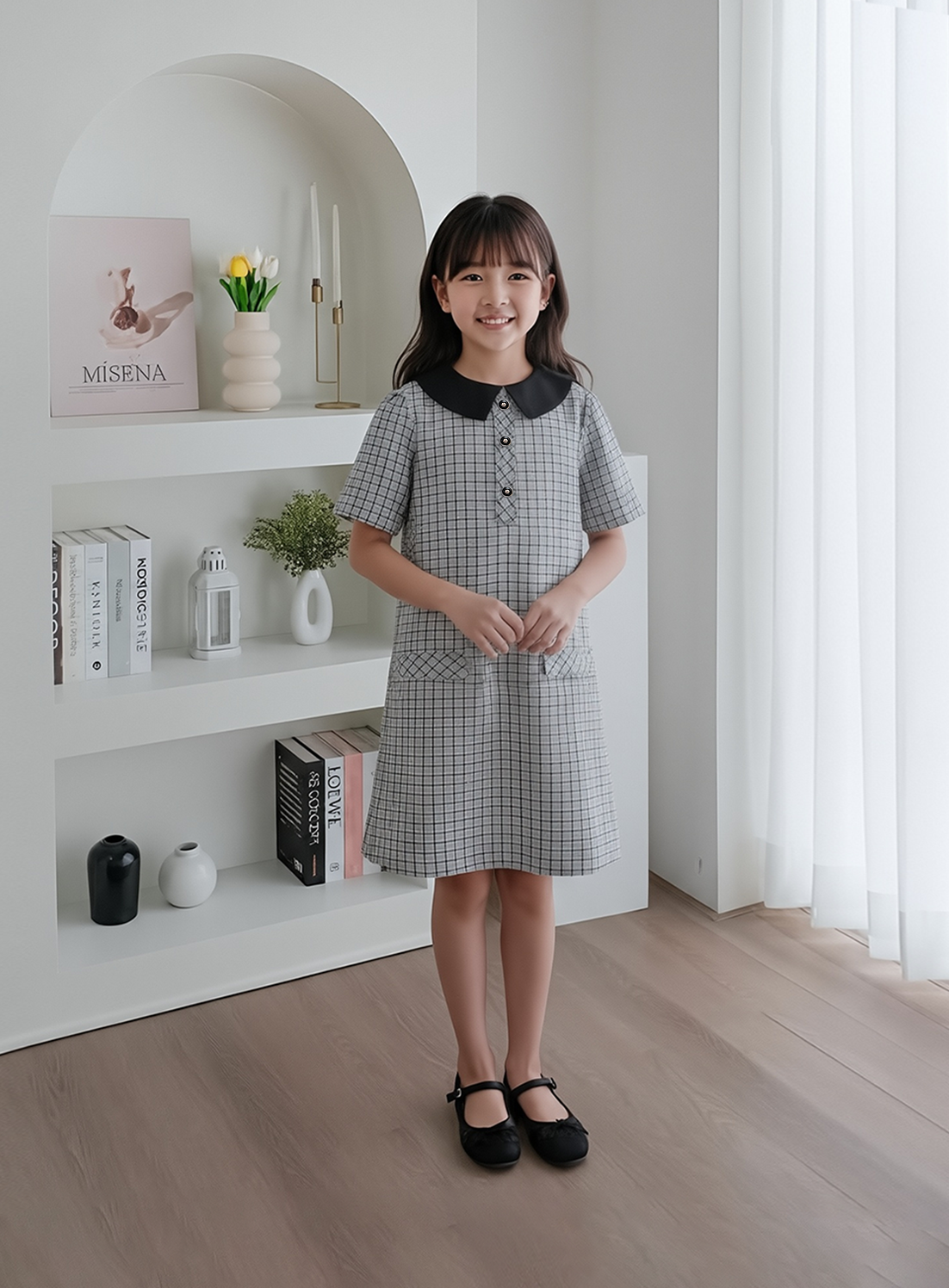 Jjeonda Plaid Dress