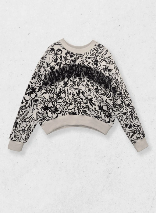 Image of Maira Ruffle Tulle Sweater