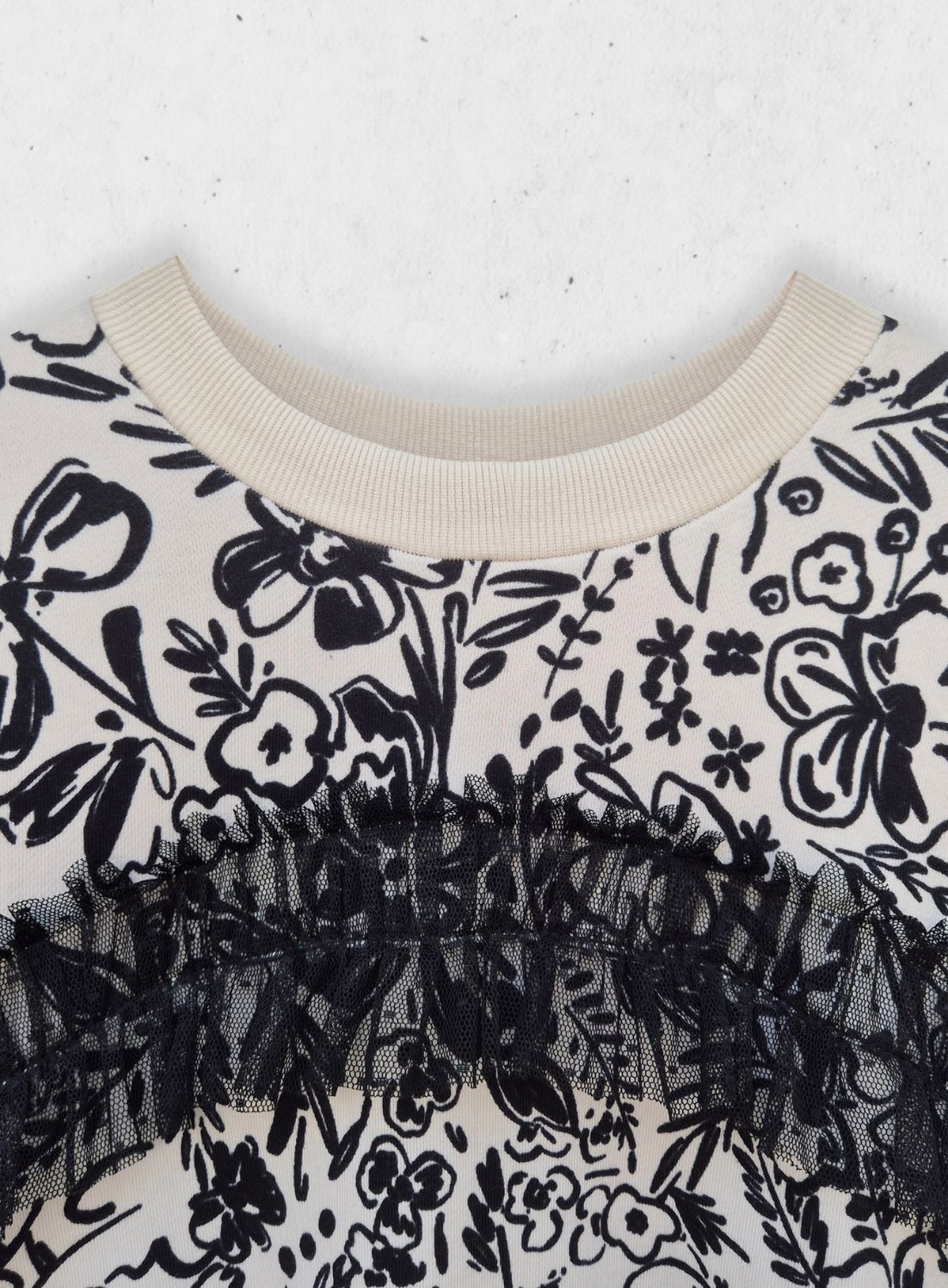 Maira Ruffle Tulle Sweater