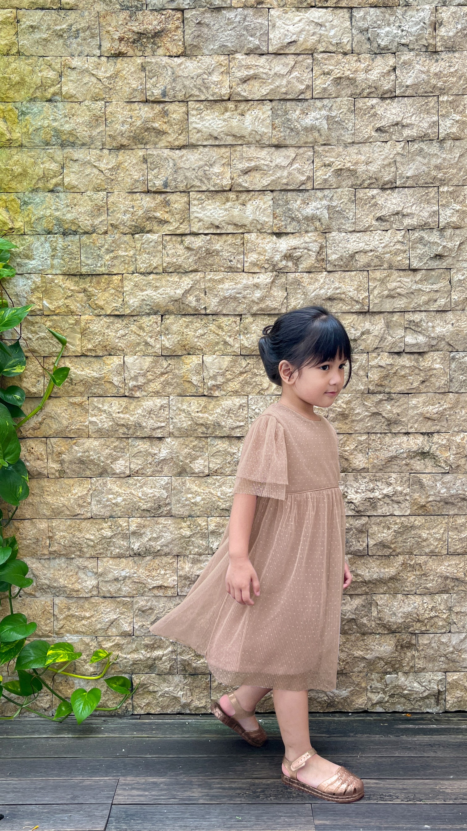 Madelynn Pleated Tulle Dress