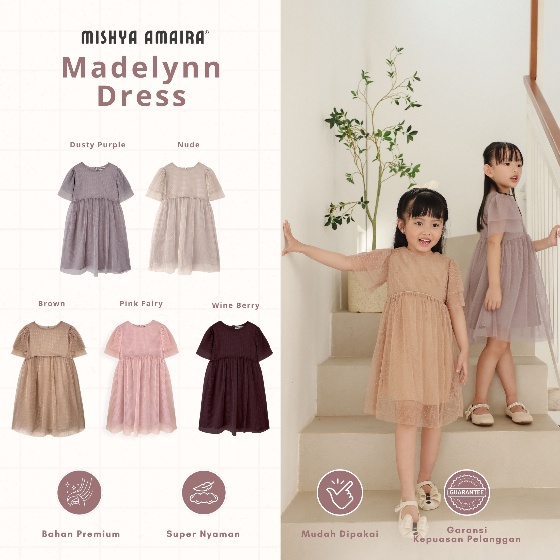 Madelynn Pleated Tulle Dress